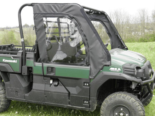 3 Star|2016-2024 Kawasaki Pro DX|Pro FX|Soft Doors (Half Doors) - KAWPFX-DOH-BLK