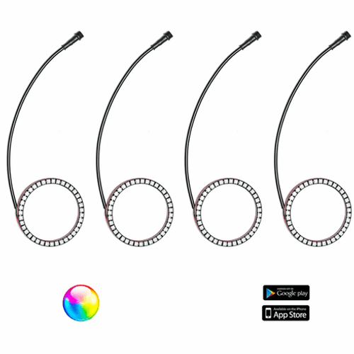 Yamaha YXZ 187 Style Halos w/ Control Harness - WH-2004