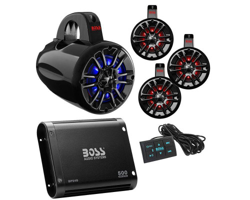 Boss Audio System Universal Bluetooth Remote Controlled RGB Audio Kit Boss Audio System Universal Bluetooth Remote Controlled RGB Audio Kit