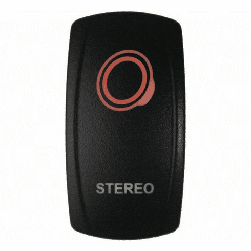 DragonFire Racing Laser-Etched Dual LED Stereo Switch (Red) - 522623