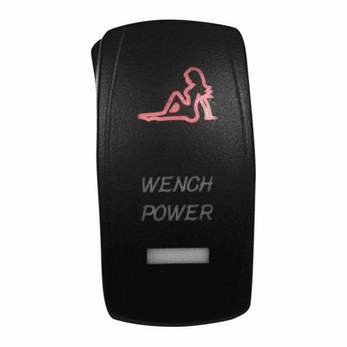 DragonFire Racing Laser-Etched Dual LED Wench Power Switch (Red) DragonFire Racing Laser-Etched Dual LED Wench Power Switch (Red)