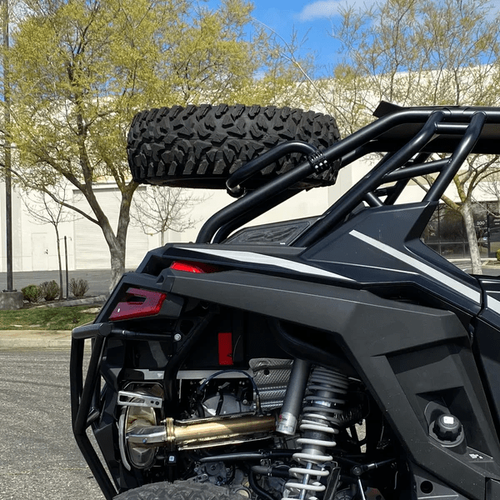 Factory UTV|Polaris RZR Turbo R 4 Dual Clamp Spare Tire Mount - TRR4DCSTM