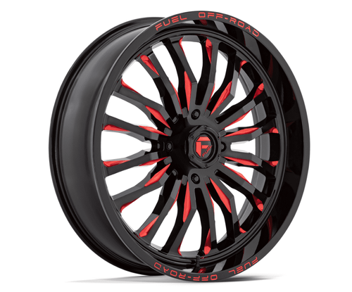 Fuel D822 ARC UTV Wheel | 18" | 20" | 22" | 24" - Gloss Black Milled Red Fuel D822 ARC UTV Wheel | 18" | 20" | 22" | 24" - Gloss Black Milled Red