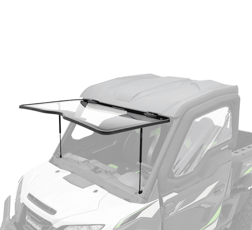 Genuine Kawasaki|2024-2025 Kawasaki Ridge|Flip Up Windshield -Glass Genuine Kawasaki|2024-2025 Kawasaki Ridge|Flip Up Windshield -Glass