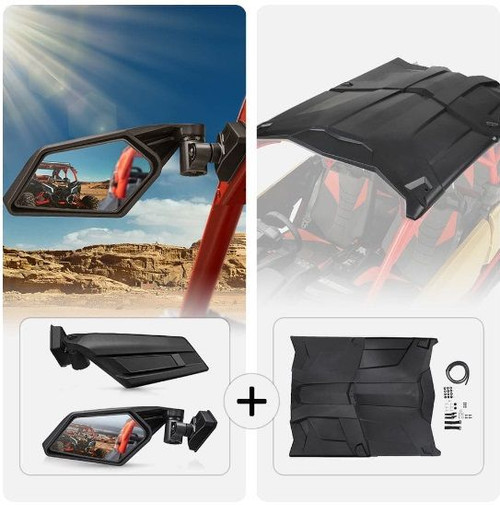Can-Am Maverick X3 Max Side View Mirror & Hard Roof Can-Am Maverick X3 Max Side View Mirror & Hard Roof