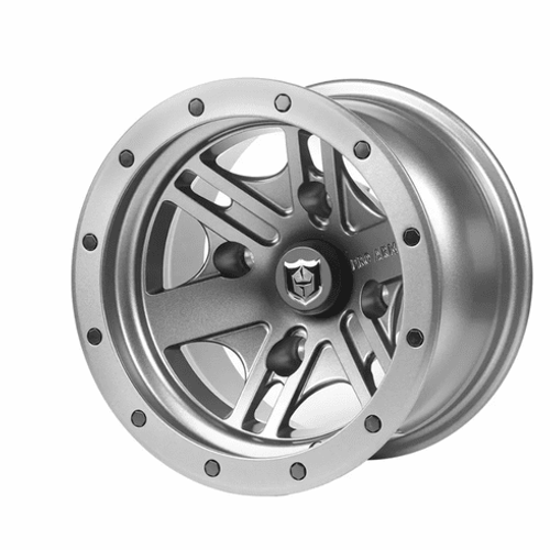 Pro Armor 12" Titanium Metallic Youth Combat Wheel for Youth Polaris RZR 200 - P1207YCFRTM