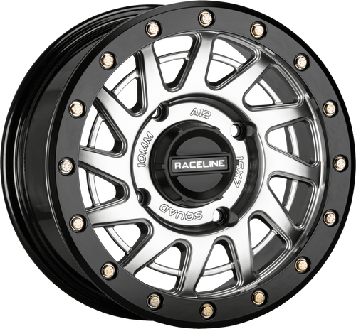 Raceline | A12 Squad BeadLock Hyper Silver & Black Wheel - 15" Raceline | A12 Squad BeadLock Hyper Silver & Black Wheel - 15"