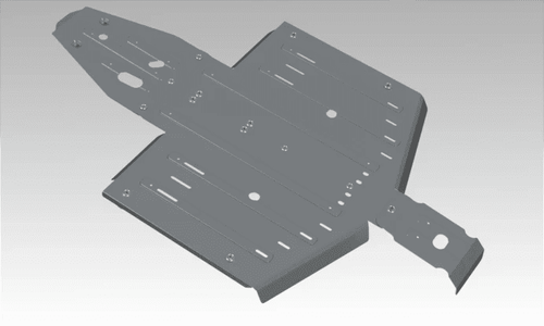 Rival|2017+ Polaris General 1000|XP 1000|Alloy Central Skid Plate - 84-2185