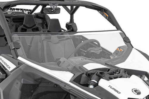 Rough Country Scratch Resistant Poly Half Windshield for Can-Am Maverick X3 - 98172031A