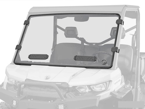 Super ATV 2016+ Can-am Defender Scratch Resistant Full Windshield - Vented - WS-CA-DEF-V-001-70