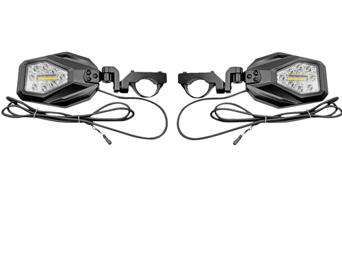 Custom Dynamics | Hexagon LED Side View Mirrors - Black