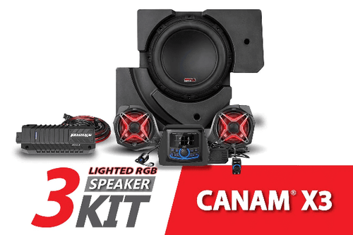 SSV|Can-Am X3 Lighted 3-Speaker Plug-and-Play System w/ JVC - 230-X32-Q3V1