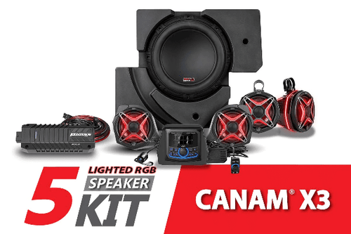 SSV|Can-Am X3 Lighted 5-Speaker Plug-and-Play System w/ JVC - 230-X32-Q5V1