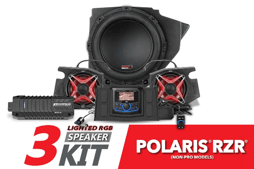 SSV | Polaris RZR Lighted 3-Speaker Plug-&-Play Kit with JVC - 230-RZ34-Q3V1