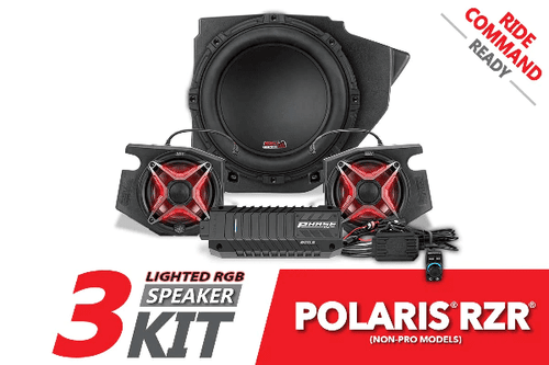 SSV|Polaris RZR Lighted 3-Speaker Plug-&-Play Kit FOR RIDE COMMAND SSV|Polaris RZR Lighted 3-Speaker Plug-&-Play Kit FOR RIDE COMMAND