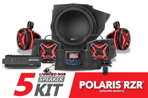 SSV | Polaris RZR Lighted 5-Speaker Plug-&-Play Kit with JVC - 230-RZ34-Q5V1