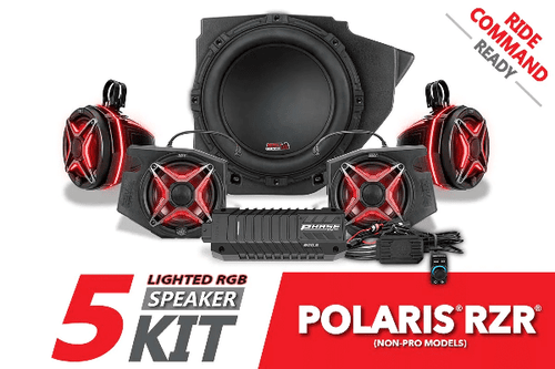 SSV|Polaris RZR Lighted 5-Speaker Plug-&-Play Kit FOR RIDE COMMAND - 230-RZ34-Q5VRC