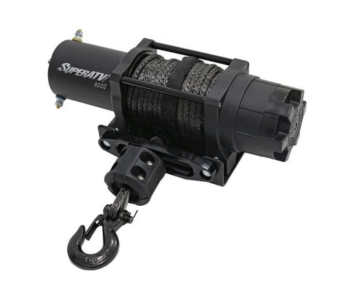 Super ATV 6000 Lb. Black Ops UTV/ATV Synthetic Rope Winch