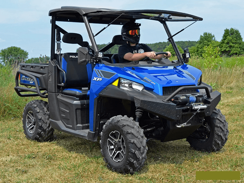Super ATV|2015+ Polaris Ranger XP 1000|Scratch Resistant Flip Windshield - FWS-P-RAN-001-70