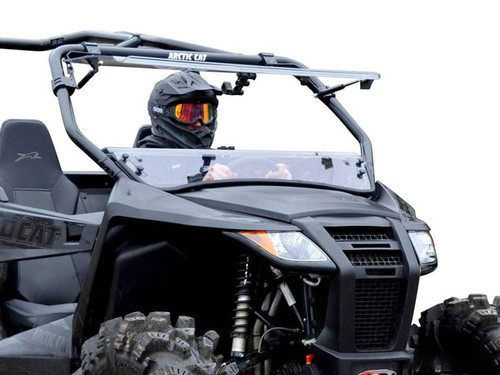 SuperATV Arctic Cat Wildcat Trail Sport Scratch Resistant Flip Windshield
