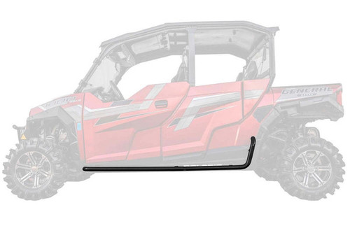 SuperATV Polaris General 4 Heavy Duty Nerf Bars (Black) - NB-P-GEN4-001-00