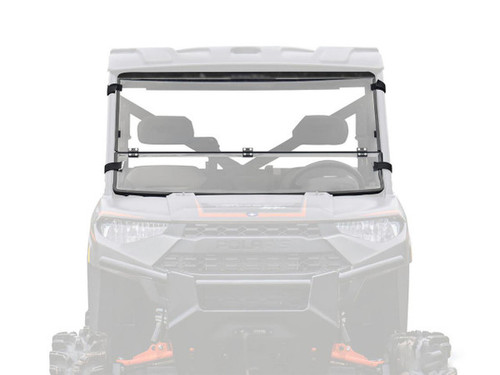 SuperATV Polaris Ranger 1000 Scratch Resistant Flip Down Windshield