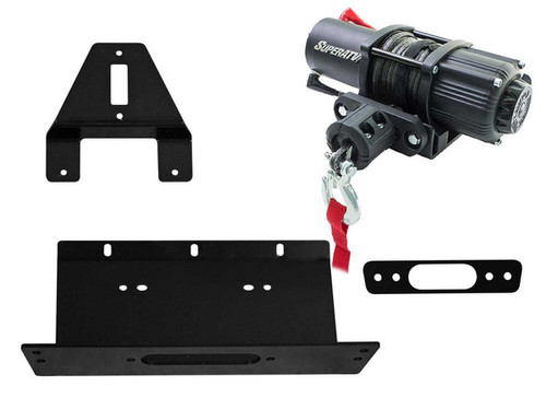 SuperATV Polaris Ranger XP 500 Winch Mounting Plate - 35-WM-P-RAN-09XP