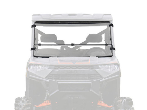 SuperATV Polaris Ranger XP 900 Scratch Resistant Flip Down Windshield SuperATV Polaris Ranger XP 900 Scratch Resistant Flip Down Windshield