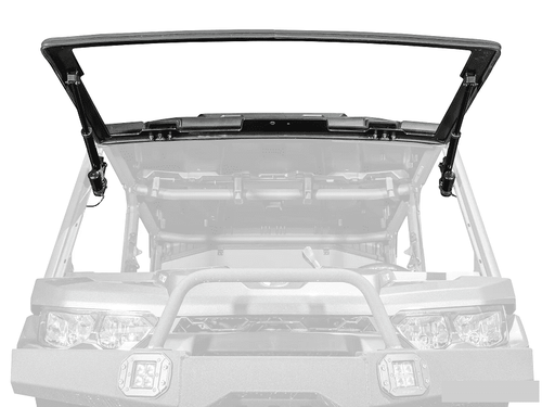 Super ATV|2016+ Can-am Defender|Maxdrive Power Flip Glass Windshield - FGWS-CA-DEF-01