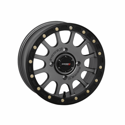 System 3 | SB-5 Matte Gun Metal Grey BeadLock UTV Wheel - 14" | 15" - 3-145637