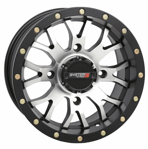 System 3 | ST-3 Matte Machined & Black UTV Wheel - 14" - SYS3-ST-3-3-141010