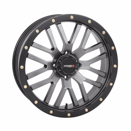 System 3 | ST-3 Matte Gun Metal Grey & Black UTV Wheel - 20"
