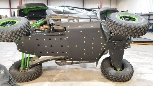 Trail Armor Full Skid Plate with Integrated Side Slider Nerfs for Kawasaki Teryx KRX 1000 - TA-012FULLSKID-KAW-KRX-BK