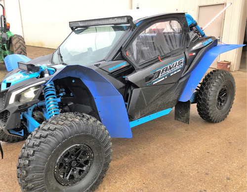 Trail Armor Super Wide Mud Flap Fender Extensions for 72" Can-Am Maverick X3 - TAMFFE-CAMX3-72-BK