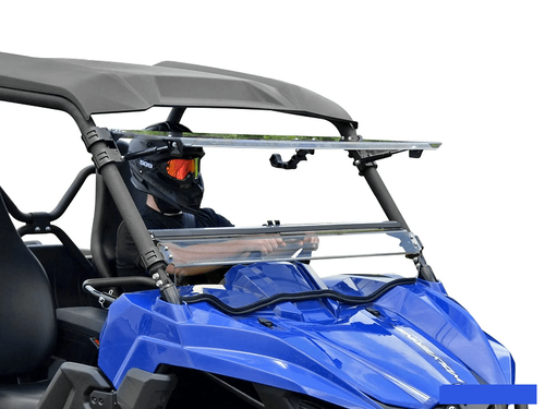 Super ATV|2015-2018 Yamaha Wolverine|Scratch Resistant Flip Windshield - Poly