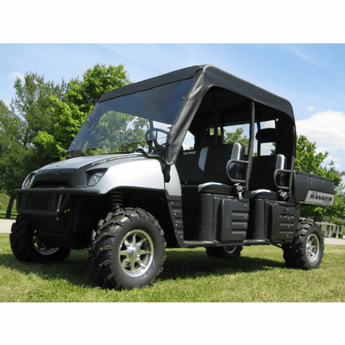Polaris Ranger Crew 2008-2009 Mini Cab with Folding Lexan Windshield - MD-PO-08CREW-MC03BLK