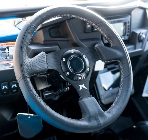 Madigan Motorsports Leather Steering Wheel for Polaris RZR 200 Madigan Motorsports Leather Steering Wheel for Polaris RZR 200