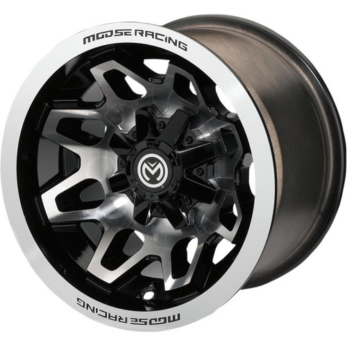 Moose 416X 12" Machined Black Wheel for Polaris RZR 200 - 12"x7" | 12"x8" Moose 416X 12" Machined Black Wheel for Polaris RZR 200 - 12"x7" | 12"x8"