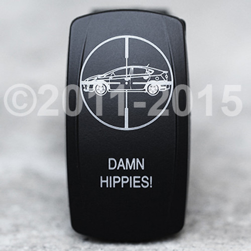 Damn Hippies - Dual Led Lighted Rocker Switch