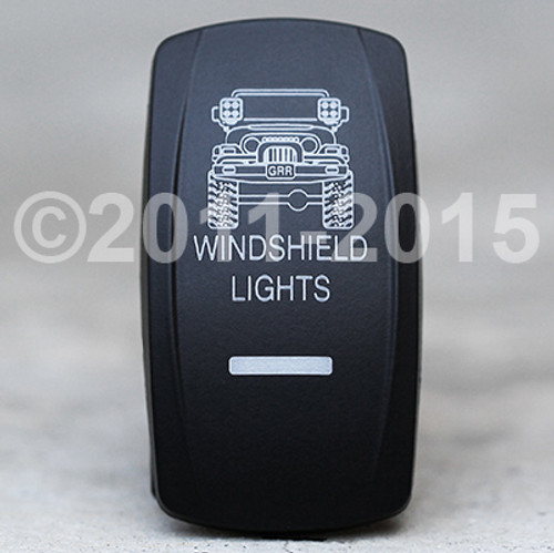 Jeep Tj Windshield Lights - Dual Led Lighted Rocker Switch Jeep Tj Windshield Lights - Dual Led Lighted Rocker Switch