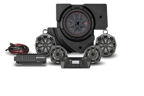SSV Works Complete Kicker 5-Speaker Phase X Plug-and-Play System for Can-Am Maverick X3 SSV Works Complete Kicker 5-Speaker Phase X Plug-and-Play System for Can-Am Maverick X3