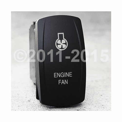 Engine Fan Dual Led Lighted Rocker-Switch