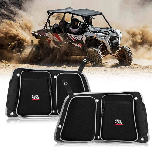 Kemimoto 2014-2019 Polaris Rzr Rear Door Bags W/ Knee Pad
