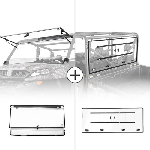 Kemimoto Cfmoto Uforce 1000 / 1000 Xl Flip Front & Sliding Vented Rear Windshield