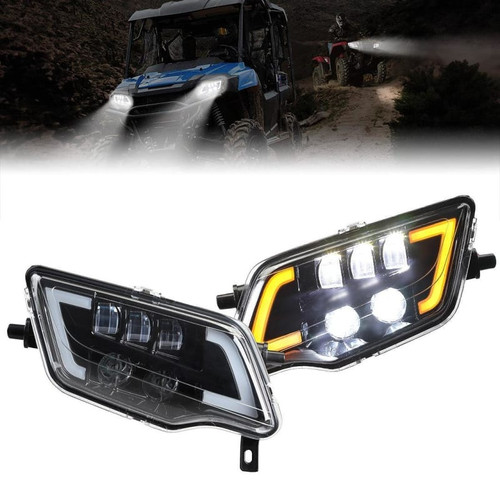 Kemimoto Honda Pioneer 1000 / 700 / Talon 1000 Led Headlights W/ Turn Signal