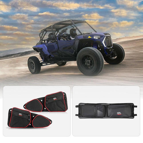 Kemimoto Polaris Rzr Front Side Door Bags & Roof Overhead Storage Bags
