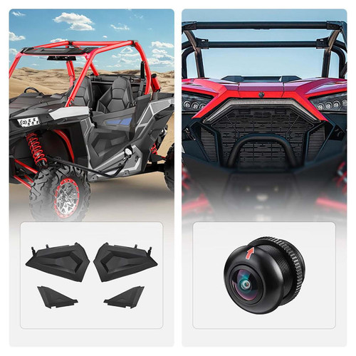 Kemimoto Polaris Rzr Lower Half Door Insert Panels & Front Camera