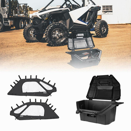 Kemimoto Polaris Rzr Pro Xp / Turbo R Soft Upper Doors & Rear Cargo Storage Box