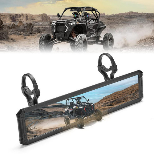 Kemimoto Utv Ultra-wide Rear View Mirror W/ 1.65"-2" Sturdy Gear Clamps