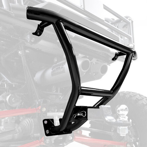 Rear steel hitch bumper for Honda Talon 1000X-4 shown in powder-coated finish with integrated 2-inch receiver.
